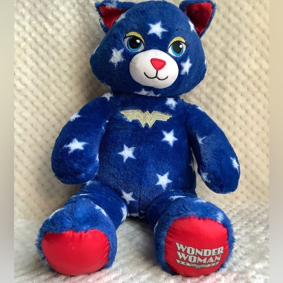 Build-A-Bear Workshop Wonder Woman Cat Stuffed Animal Plush - Blue - Picture 1 of 8